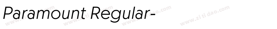 Paramount Regular字体转换